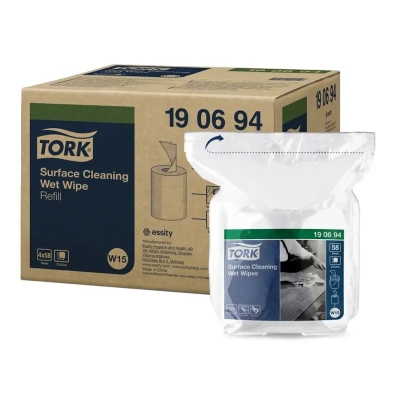 Tork Surface Cleaning Wet Wipe Refill reinigingsdoekjes wit W15