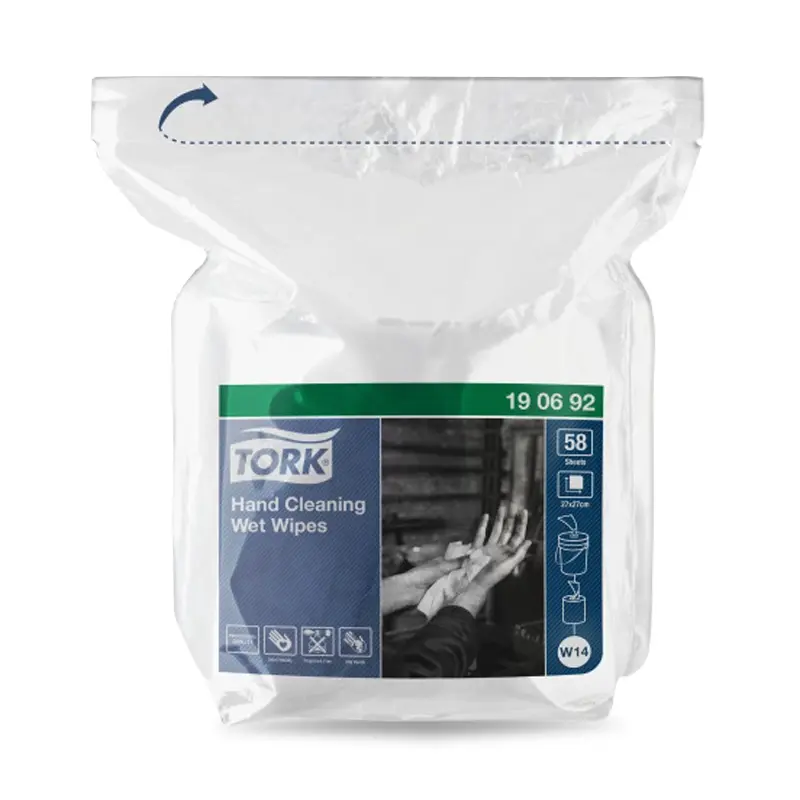 Lingettes nettoyantes humides Tork pour les mains W14