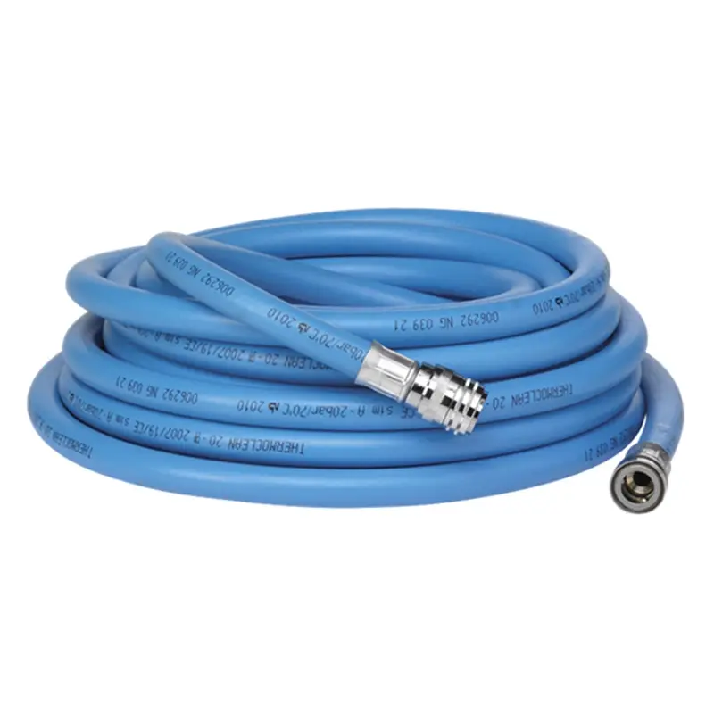 Tuyau de nettoyage à eau chaude Vikan 93353 avec raccords, bleu, 10 mètres