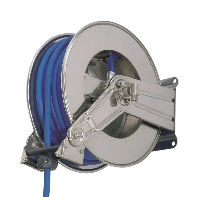 Automatic stainless steel hose reel for 20 m 1/2'' hose