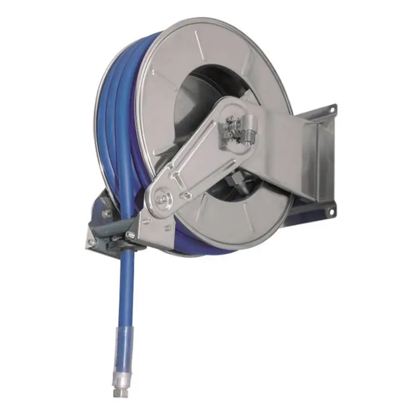 Slanghaspel RVS met 20 m 3/4'' slang en 2 m toevoerslang