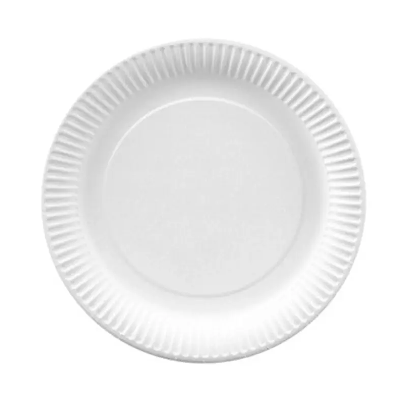 Assiette jetable en carton blanc ø180 mm