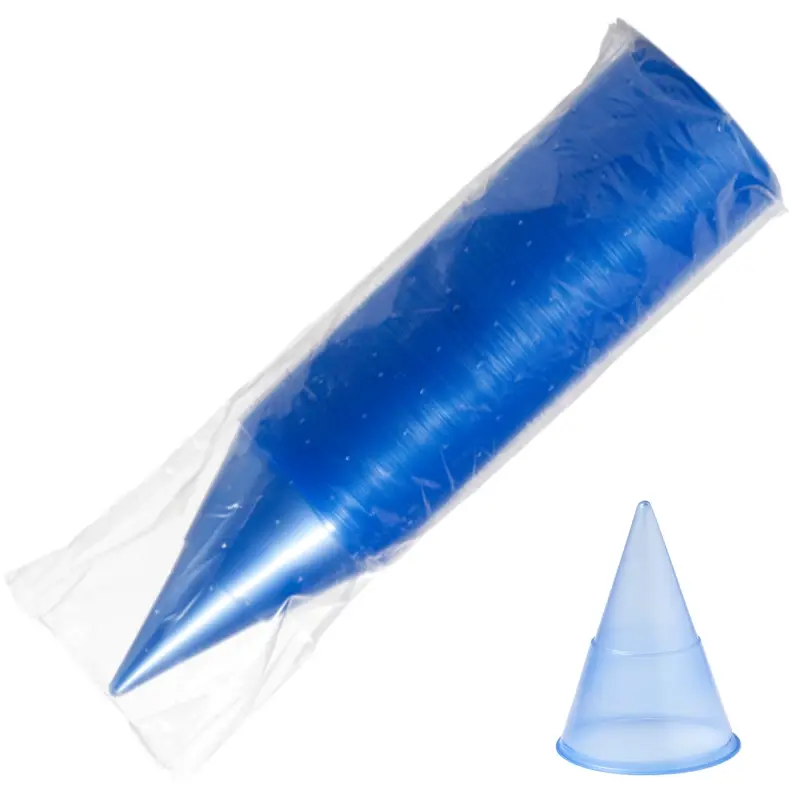 Gobelet conique en polypropylène (PP) 70,3 x 95 mm, 115 ml, bleu