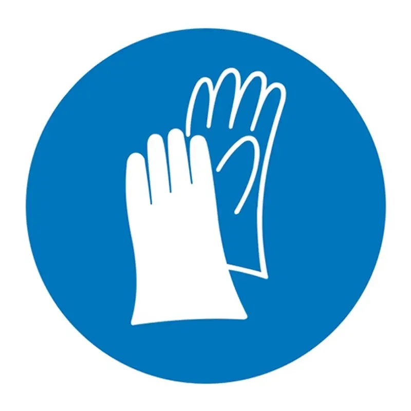 Sticker safety gloves required PIC 255 ø200 mm