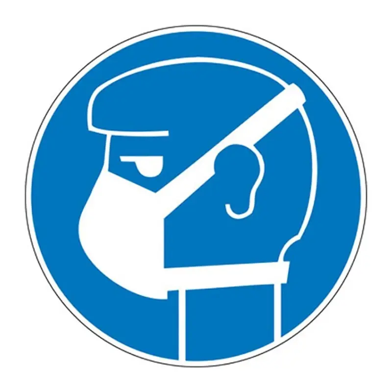 Sticker light respiratory protection required PIC 267 ø200 mm