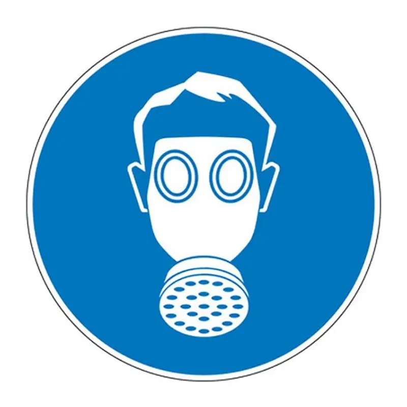 Respiratory protection sticker required PIC 253 ø200 mm