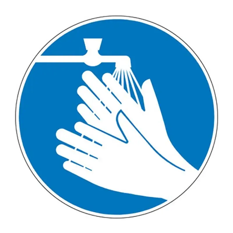 Sticker hand washing required PIC 271 ø100 mm