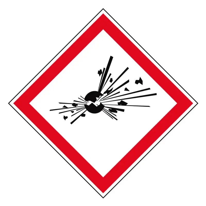 Explosion hazard sticker PIC 1801 100x100 mm
