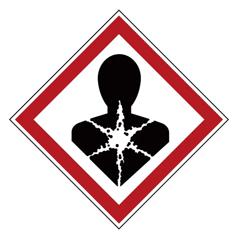 Sticker lange termijn gezondheidsschade PIC 1807 70x70 mm
