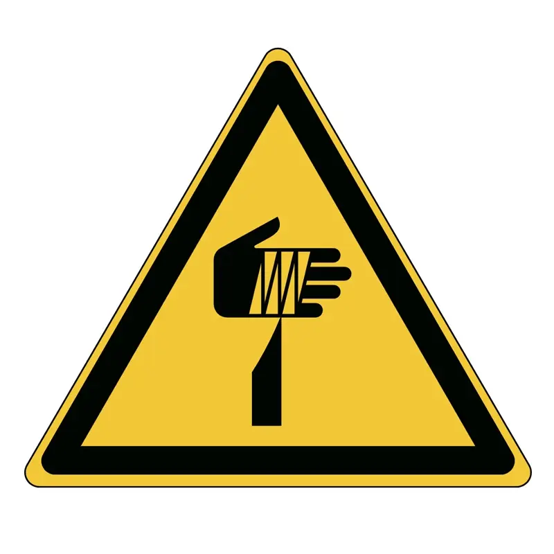 Warning sticker: danger of sharp elements W022 200 mm