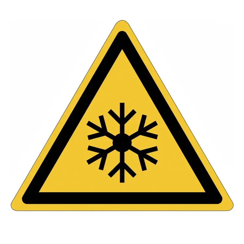 Low temperature warning sticker W010 315 mm