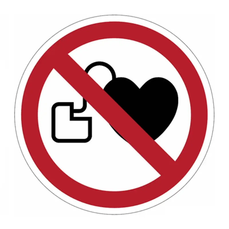 Sticker prohibited for persons with pacemaker P007 100 mm