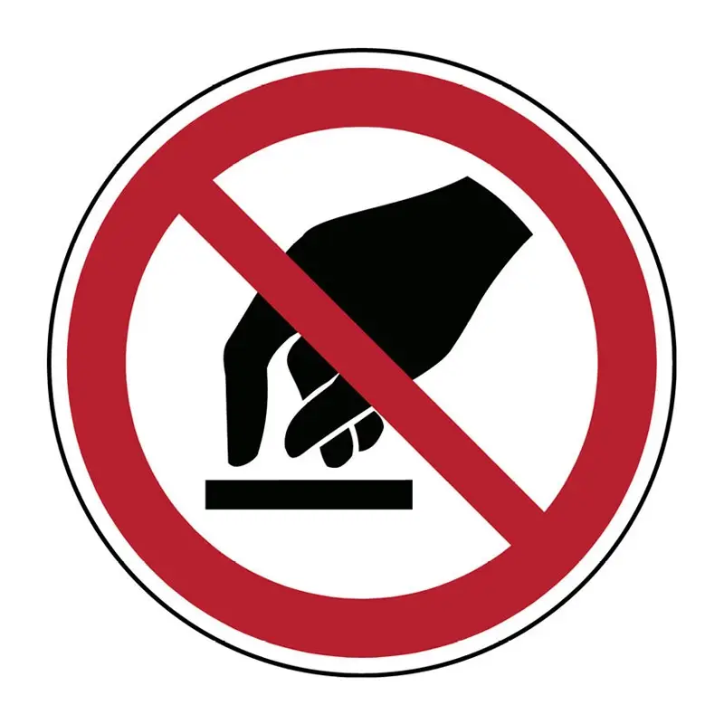 No touching sticker P010 ø50 mm