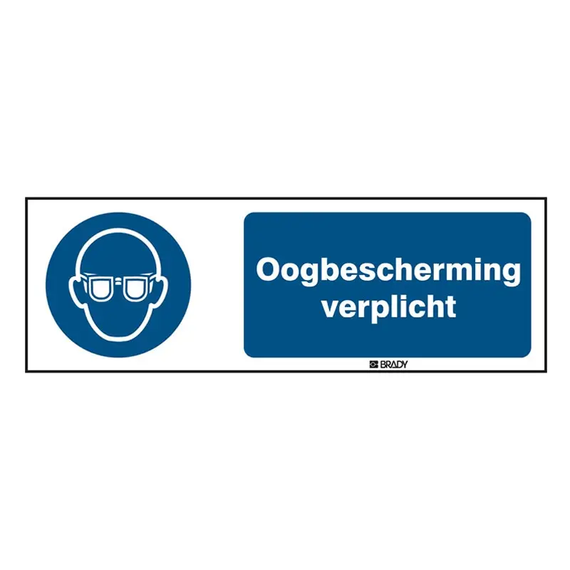 Autocollant de protection oculaire requis M004 150x50 mm