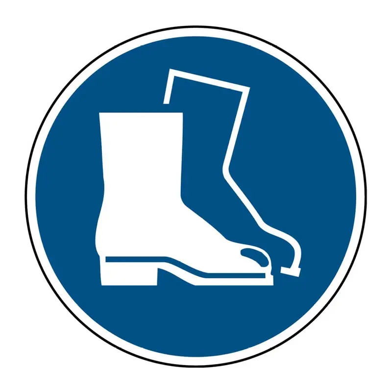 Safety shoes required sticker M008 ø25 mm