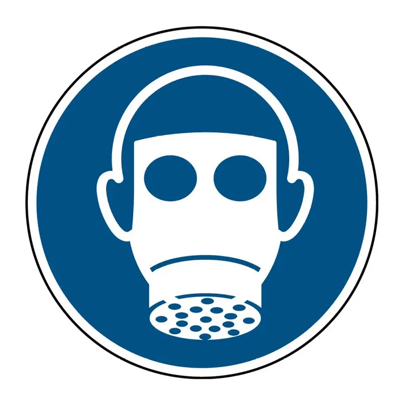 Respiratory protection sticker required M017 ø24 mm