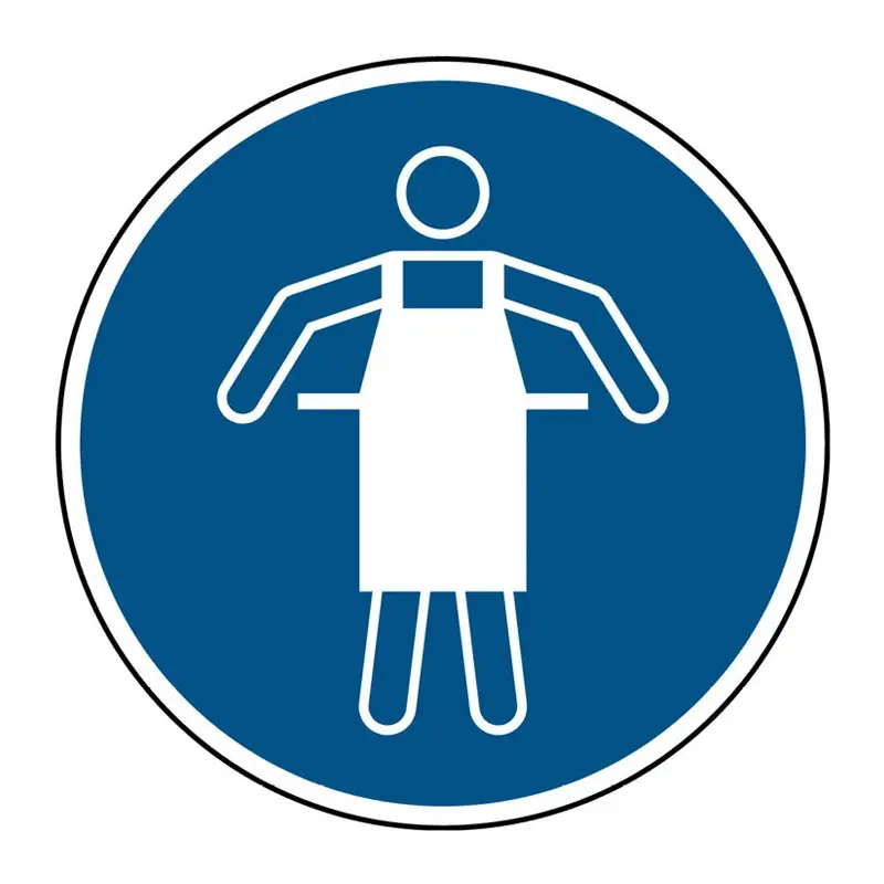 Protective apron sticker required M026 ø100 mm