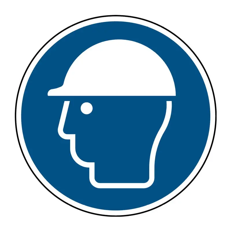Safety helmet required sticker M014 ø24 mm