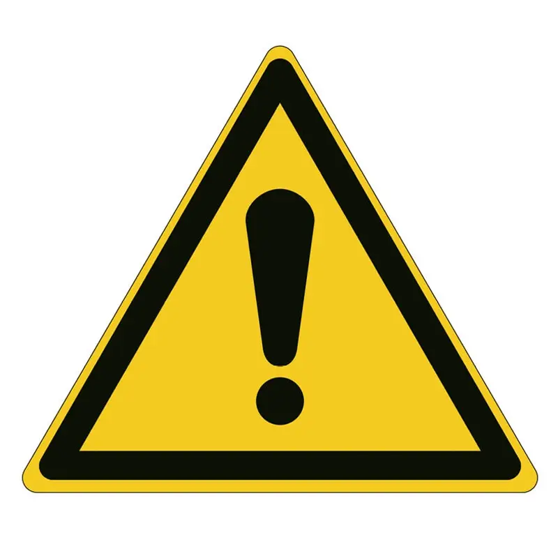 Warning sticker W001 100 mm
