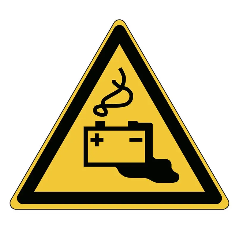 Sticker warning hazards from battery charging W026 200 mm