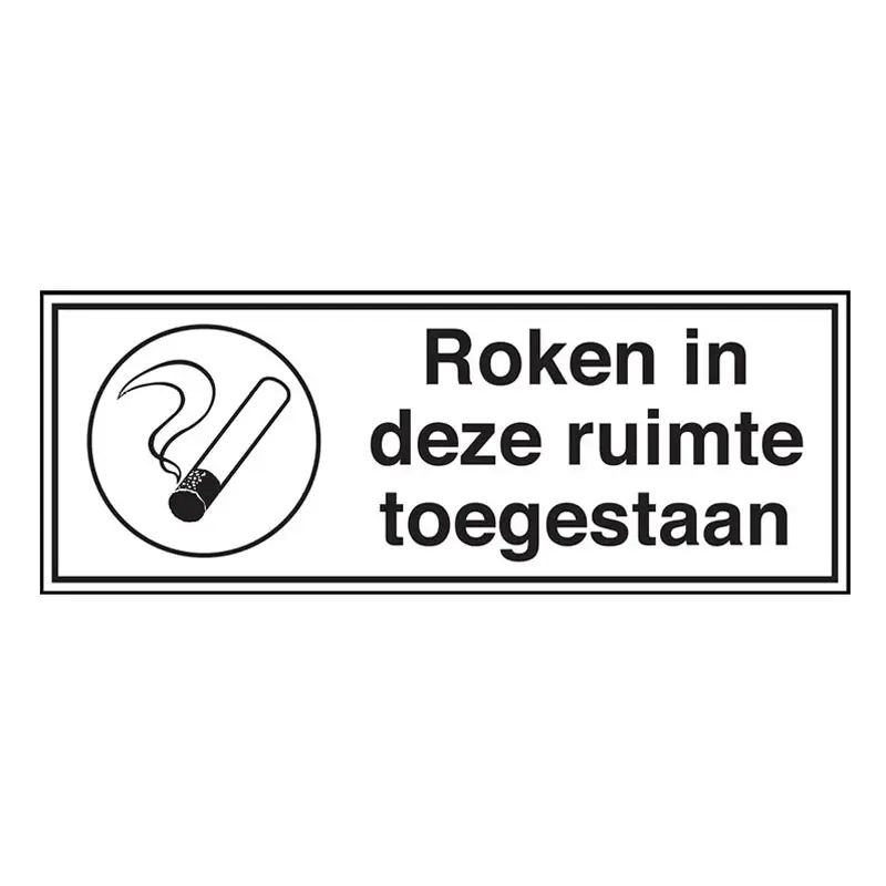 Autocollant « Fumer autorisé dans cette zone » STN 744 297x105 mm