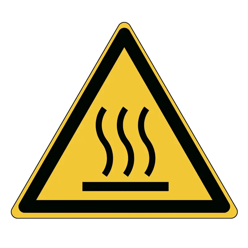 Étiquette d'avertissement de surface chaude W017 B-863 100 mm