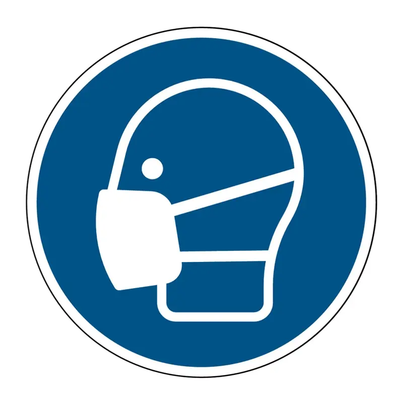 Respiratory protection sticker required M016 B-862 ø315 mm