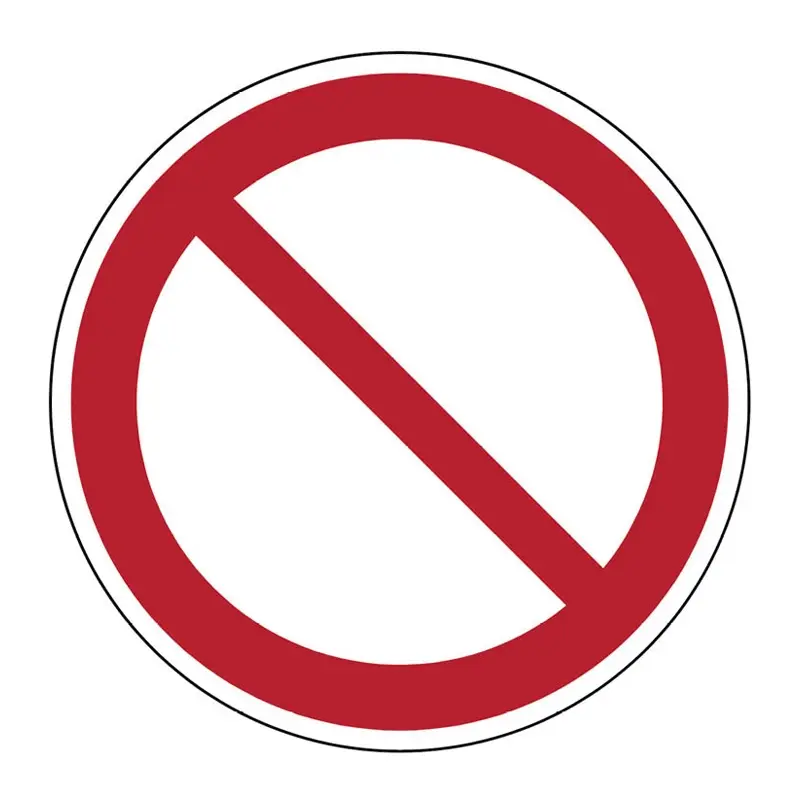 Sticker verbodsteken P001 B-862 ø200 mm