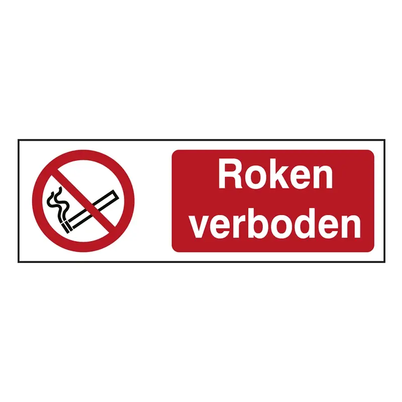 No smoking sticker P002 B-862 150x50 mm