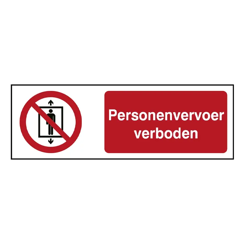 Autocollant « Transport de passagers interdit » P027 B-862 450x150 mm