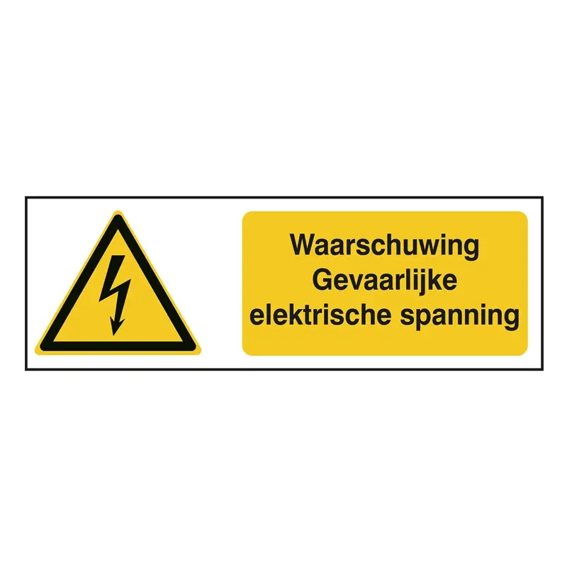 Dangerous electrical voltage sticker W012 B-862 450x150 mm
