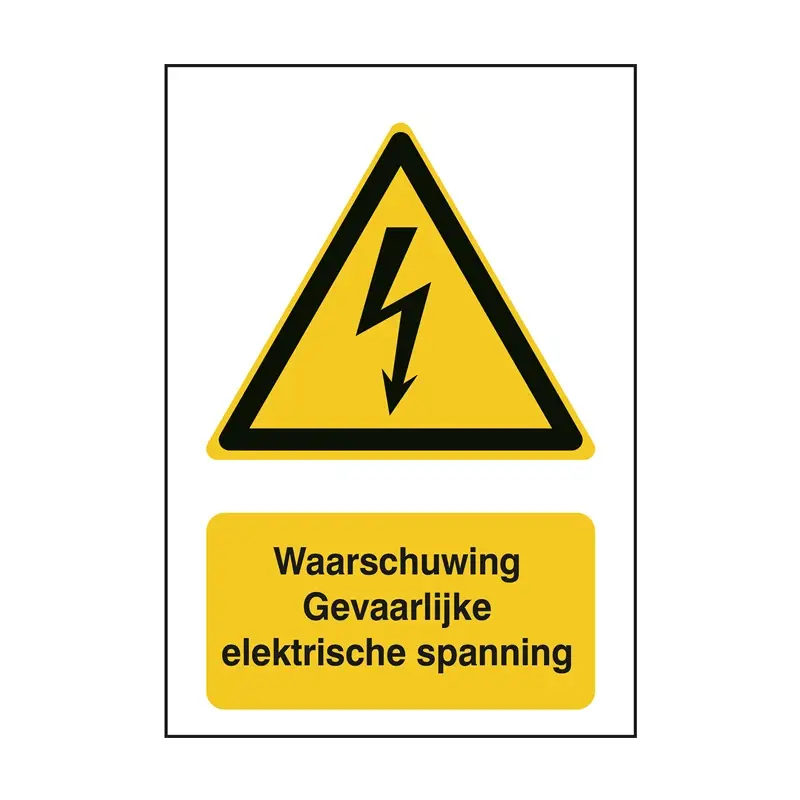 Dangerous electrical voltage sticker W012 B-862 148x210 mm