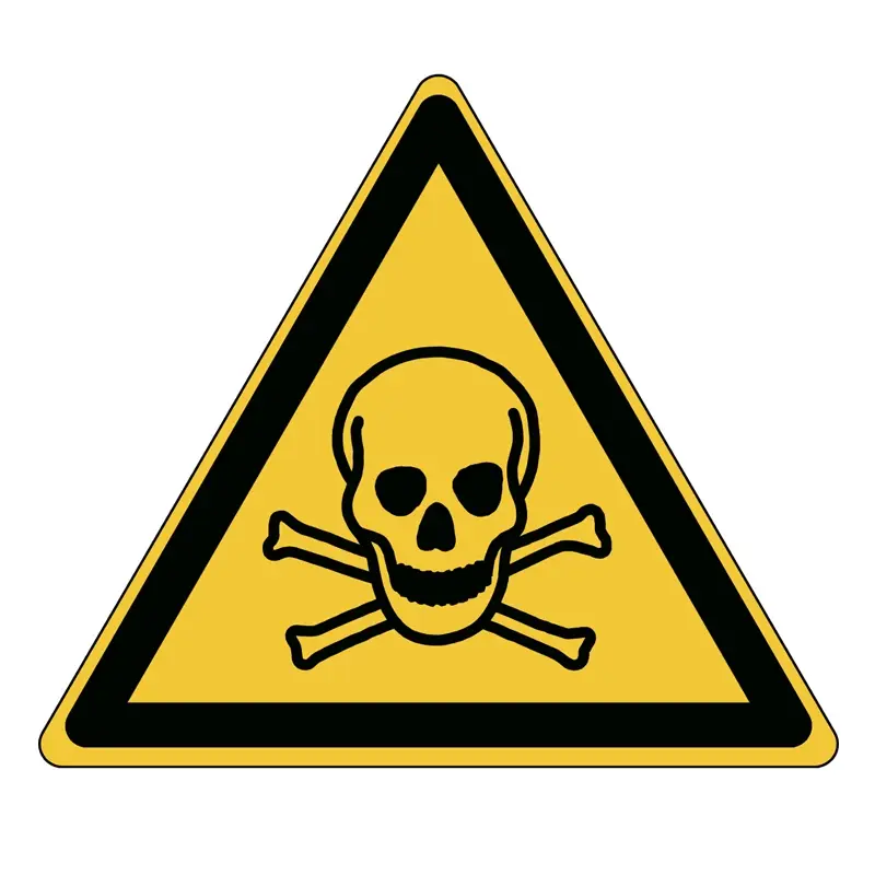 Toxic substances warning sticker W016 B-863 100 mm
