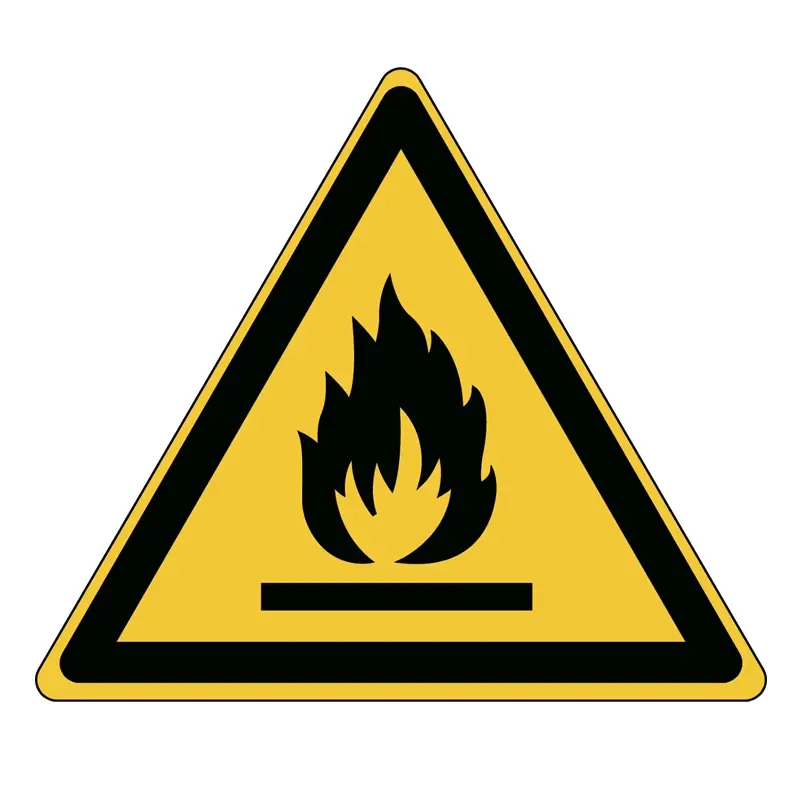 Étiquette d'avertissement relative aux substances inflammables W021 B-863 100 mm