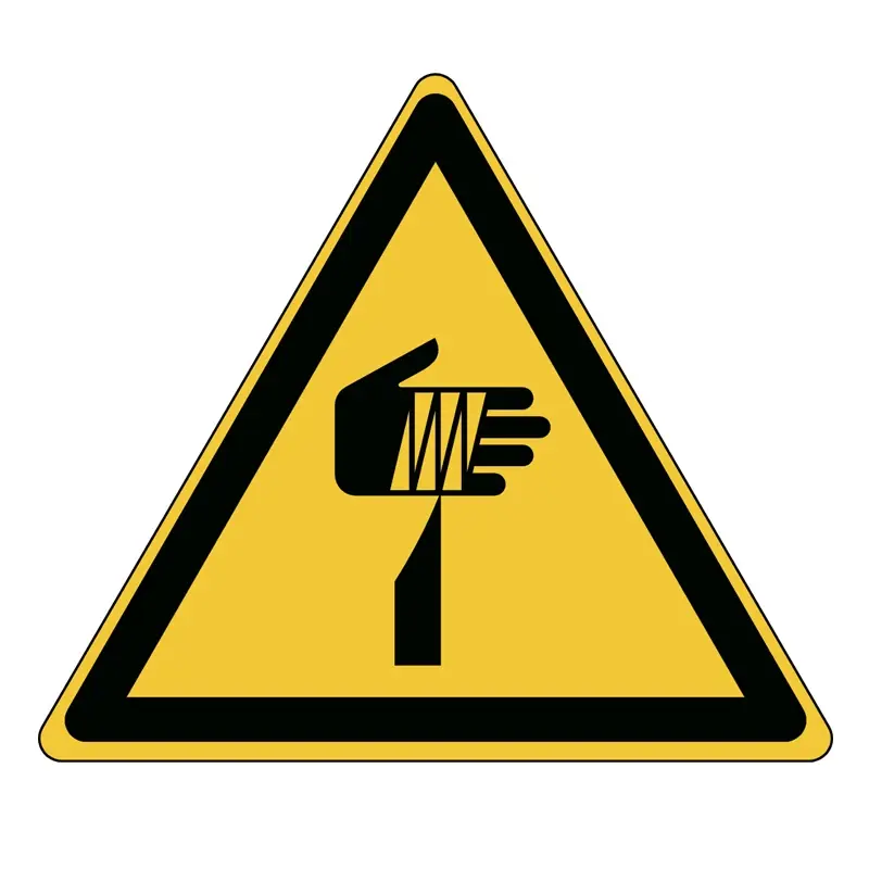 Sticker warning danger sharp elements W022 B-862 100 mm