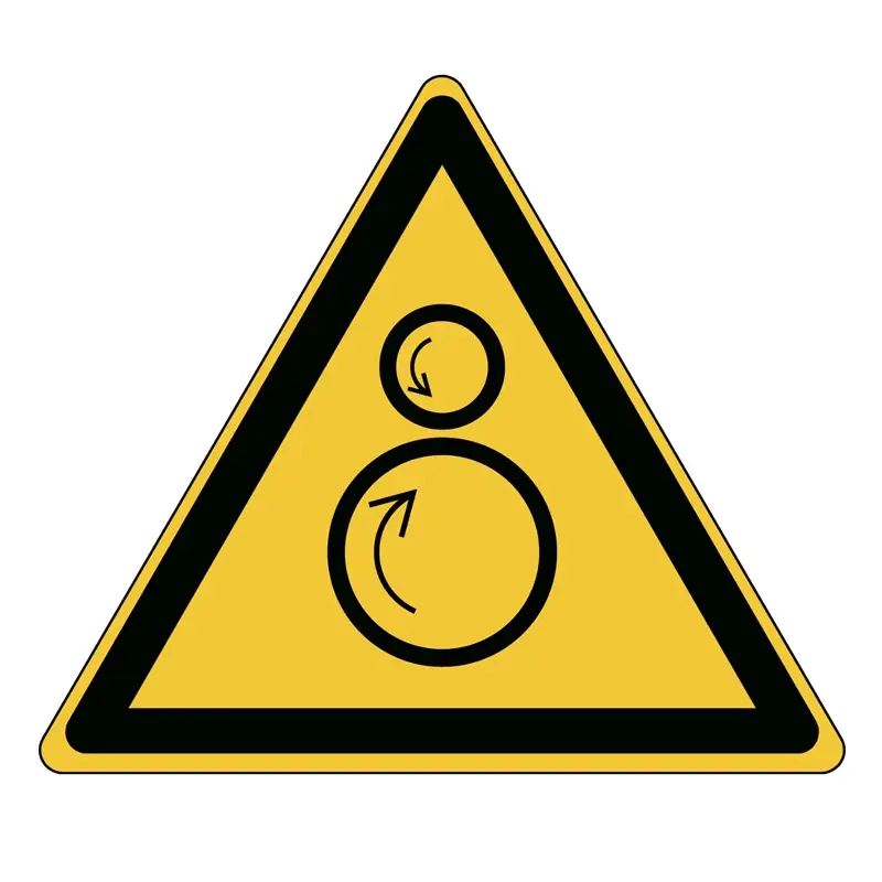 Étiquette d'avertissement pour pièces rotatives W025 B-862 100 mm