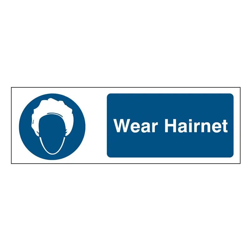 Sticker wear hairnet PIC269 B-863 450x150 mm