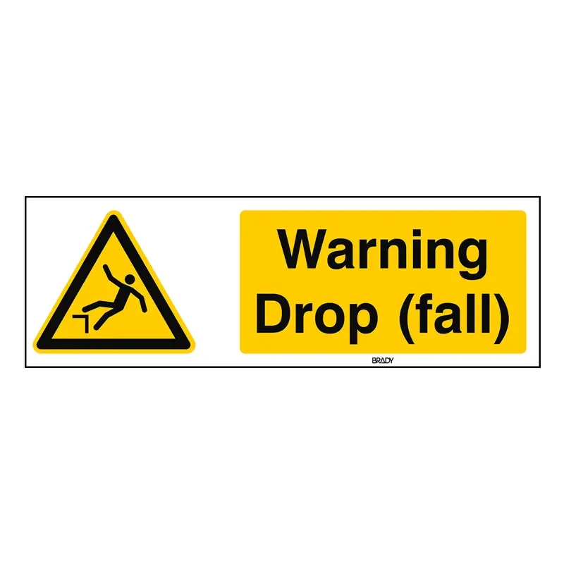 Sticker warning: drop (fall) W008 B-863 297x105 mm