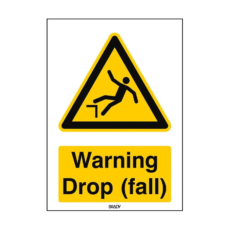 Sticker warning: drop (fall) W008 B-863 297x420 mm