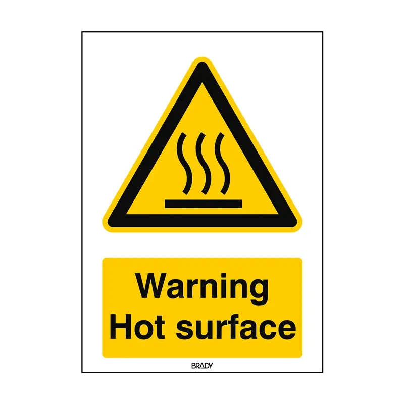 Avertissement concernant l'autocollant : surface chaude W017 B-863 148x210 mm