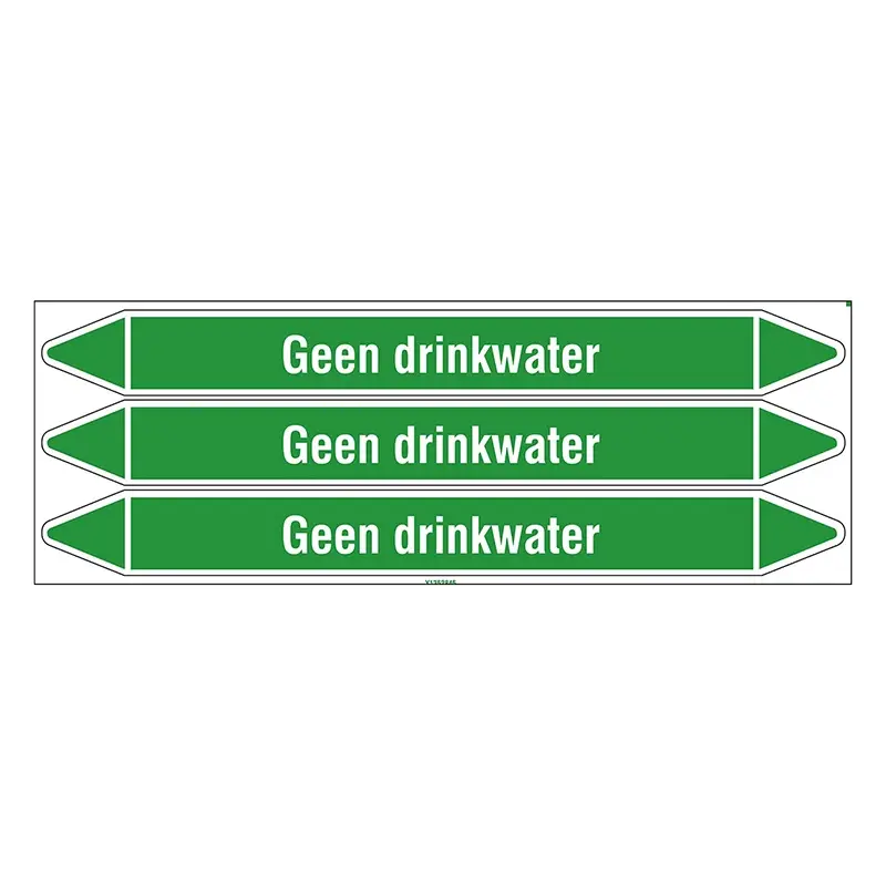 Marqueur de canalisation pour eau non potable 355 x 37 mm B-7541 blanc sur vert