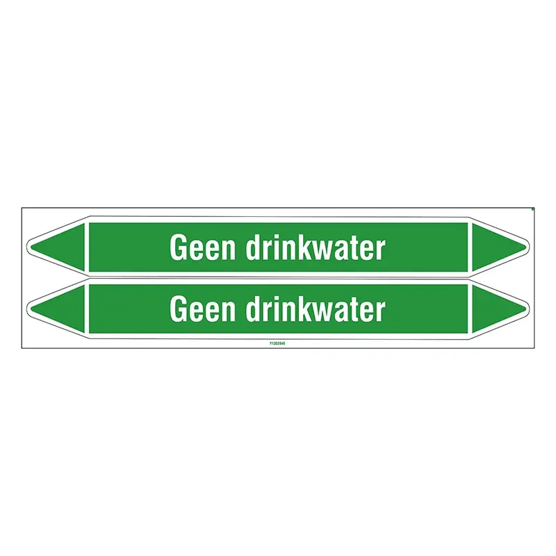 Marqueur de canalisation pour eau non potable 450 x 52 mm B-7541 blanc sur vert