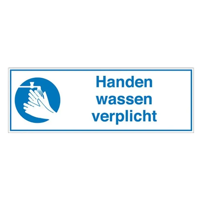 Sign Hand washing required STN 667 PP 450x150 mm