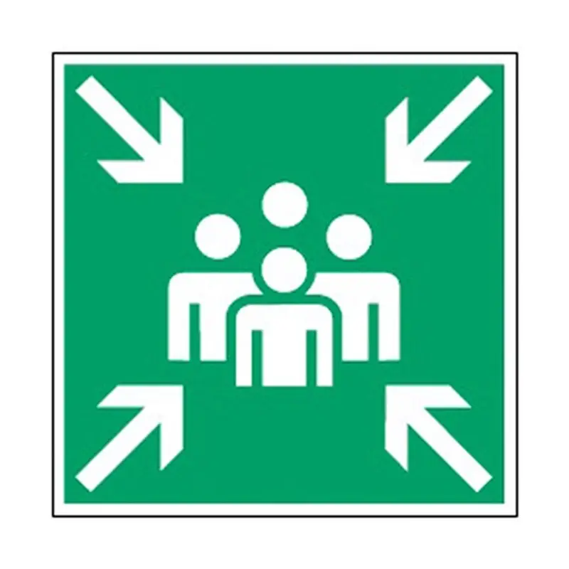 Emergency Assembly Point Sign PIC 337 PP 200x200 mm