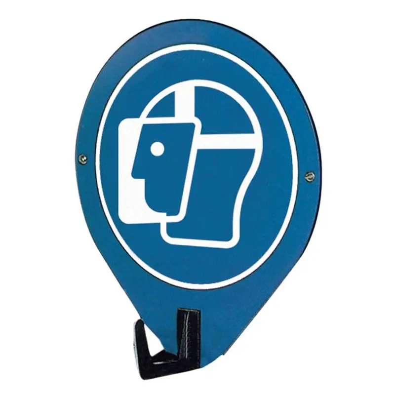 Sign with hanging hook face protection required Ø163 mm