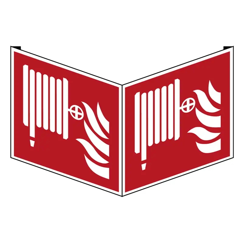 Fire hose sign F002 panoramic PVC 203x203 mm