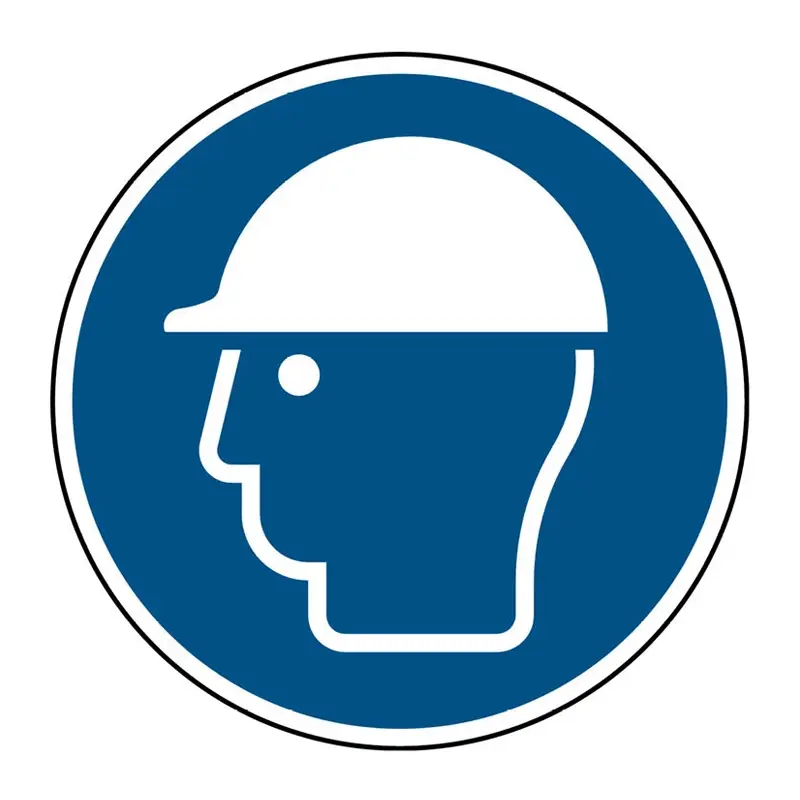 Panneau « Casque de sécurité obligatoire » M014 PP ø200 mm