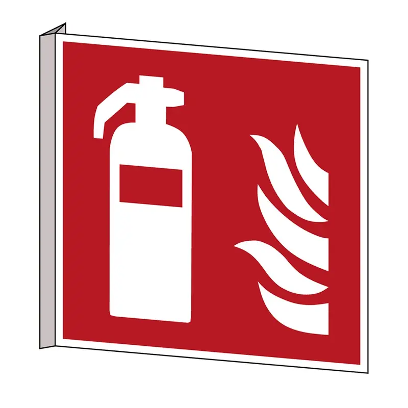 Fire extinguisher sign F001 bi-directional PVC 253x253 mm