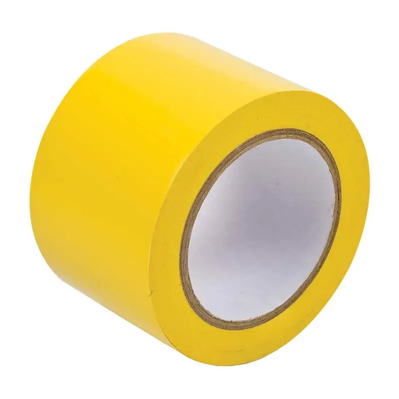 Afbakeningstape vinyl 50 mm geel
