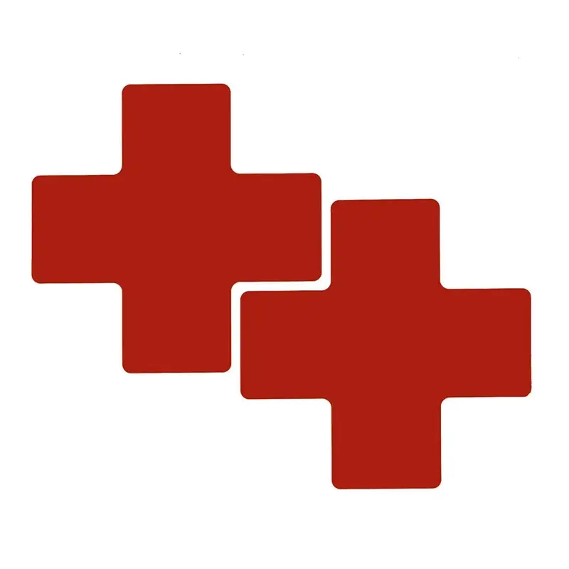 Plus sign - ToughStripe 76.20x203.20 mm red